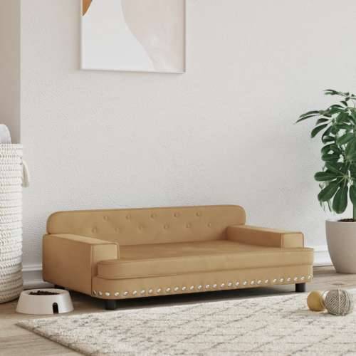 Krevet za pse smeđi 90 x 53 x 30 cm baršunasti - Smeđa 90 x 53 x 30 cm Baršun Cijena