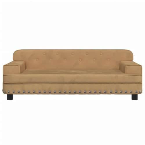 Krevet za pse smeđi 90 x 53 x 30 cm baršunasti - Smeđa 90 x 53 x 30 cm Baršun Cijena