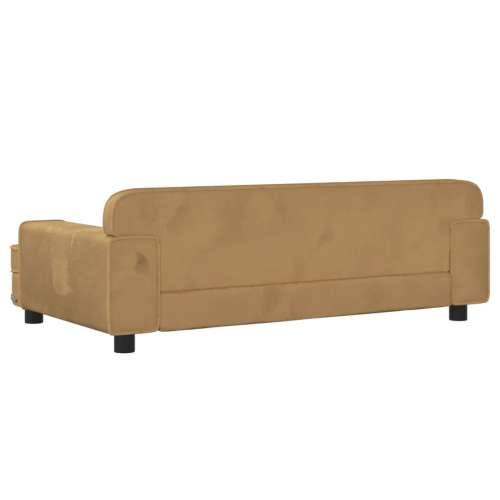 Krevet za pse smeđi 90 x 53 x 30 cm baršunasti - Smeđa 90 x 53 x 30 cm Baršun Cijena