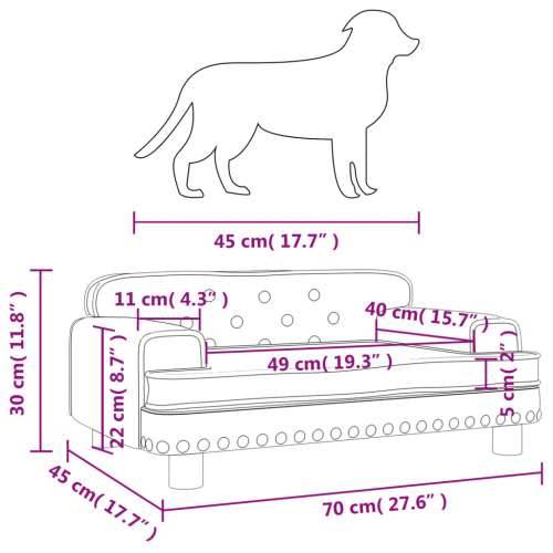 Krevet za pse tamnosivi 95 x 55 x 30 cm baršunasti Cijena
