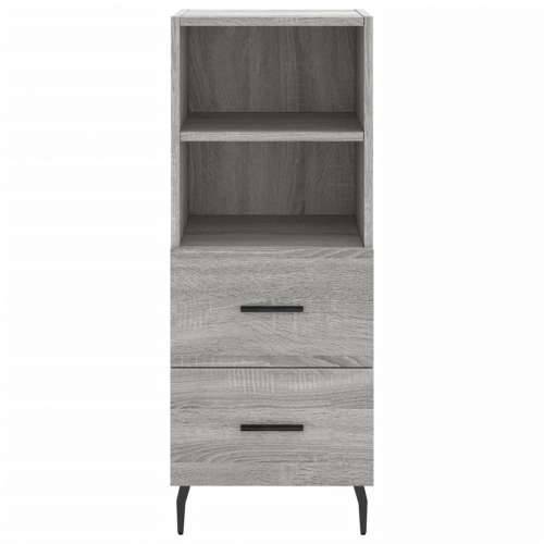 Visoka komoda siva sonome 34,5x34x180 cm od konstruiranog drva - Sivi hrast sonoma 1 2 ladice 2 police Cijena