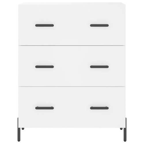 Visoka komoda bijela 69,5x34x180 cm konstruirano drvo - Bijela 1 3 ladice Cijena