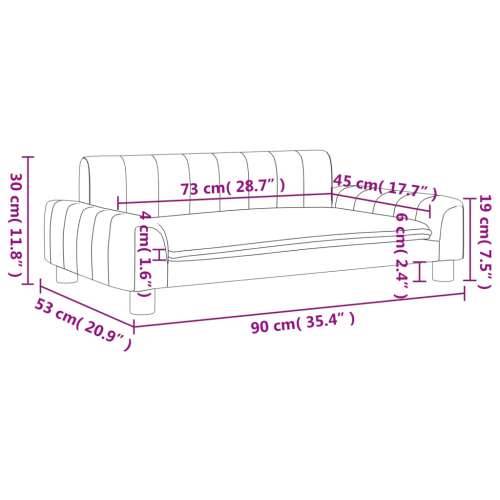 Dječja fotelja svjetlosiva 90 x 53 x 30 cm od tkanine - Svjetlosiva 90 x 53 x 30 cm tkanina Cijena