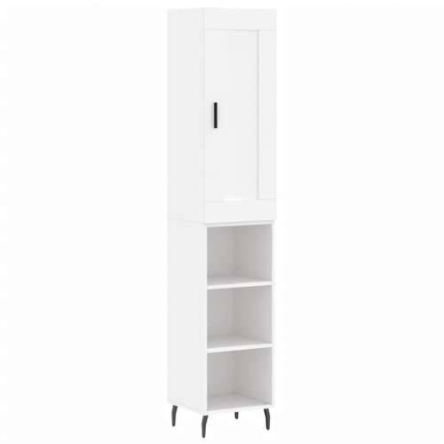 Visoka komoda bijeli 34,5x34x180 cm od konstruiranog drva - Bijela 1 3 police Cijena