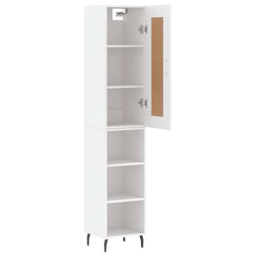Visoka komoda bijeli 34,5x34x180 cm od konstruiranog drva - Bijela 1 3 police Cijena