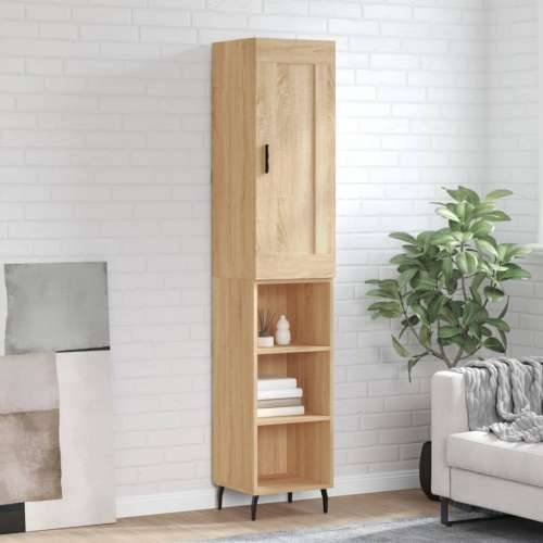 Visoka komoda hrasta sonome 34,5x34x180cm od konstruiranog drva - sonoma hrast 1 3 police Cijena