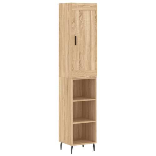 Visoka komoda hrasta sonome 34,5x34x180cm od konstruiranog drva - sonoma hrast 1 3 police Cijena