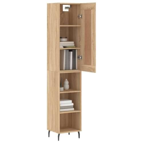 Visoka komoda hrasta sonome 34,5x34x180cm od konstruiranog drva - sonoma hrast 1 3 police Cijena