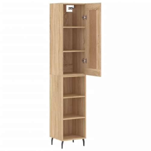 Visoka komoda hrasta sonome 34,5x34x180cm od konstruiranog drva - sonoma hrast 1 3 police Cijena