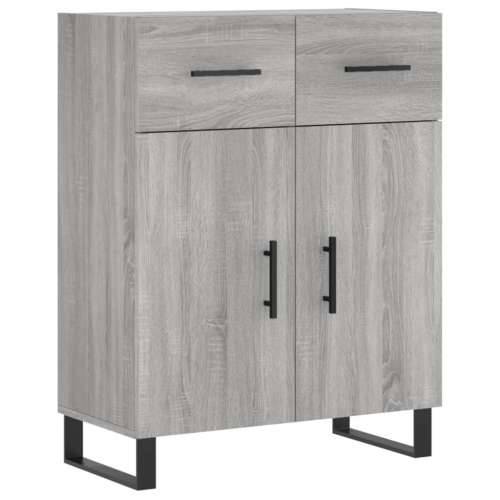Visoka komoda siva sonome 69,5x34x180 cm od konstruiranog drva - Sivi hrast sonoma 1 2 vrata 2 ladice Cijena