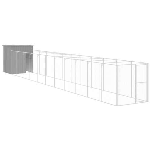 Kućica za pse s igralištem svjetlosiva 165x1271x181 cm čelična - Svjetlosiva 165 x 1271 x 181 cm Cijena