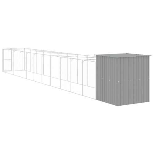 Kućica za pse s igralištem svjetlosiva 165x1271x181 cm čelična - Svjetlosiva 165 x 1271 x 181 cm Cijena