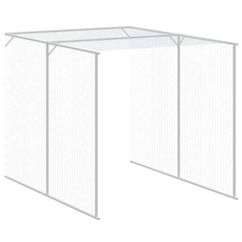 Kavez za kokoši s igralištem svjetlosivi 165x659x181 cm čelični - Svjetlosiva 165 x 659 x 181 cm Cijena