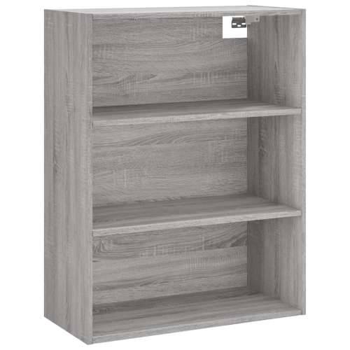 Visoka komoda siva sonome 69,5x34x180 cm od konstruiranog drva - Sivi hrast sonoma 1 1 staklena vrata 3 ladice Cijena