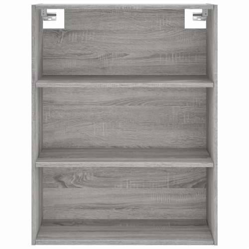 Visoka komoda siva sonome 69,5x34x180 cm od konstruiranog drva - Sivi hrast sonoma 1 1 staklena vrata 3 ladice Cijena