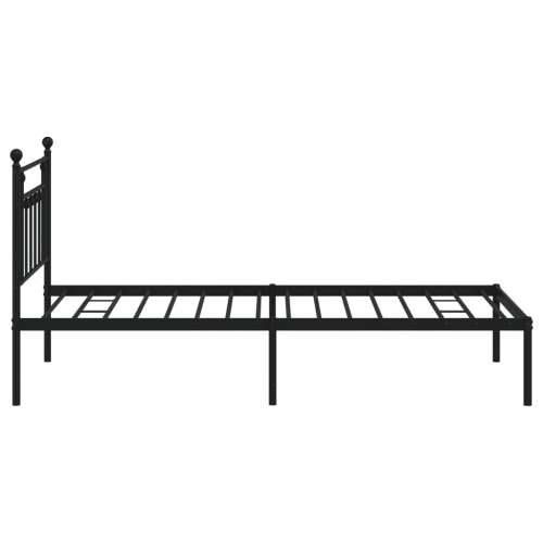 Metalni okvir za krevet s uzglavljem crni 100x200 cm - Crna 100 x 200 cm s uzglavljem Cijena