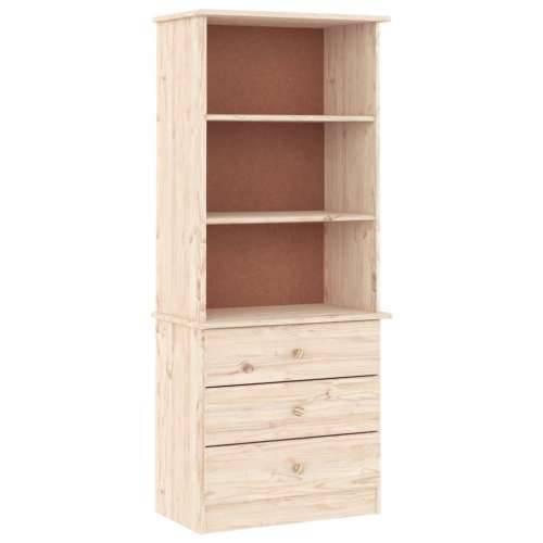 Regal za knjige s ladicama ALTA 60x35x142 cm masivna borovina - Prirodna 1 Cijena