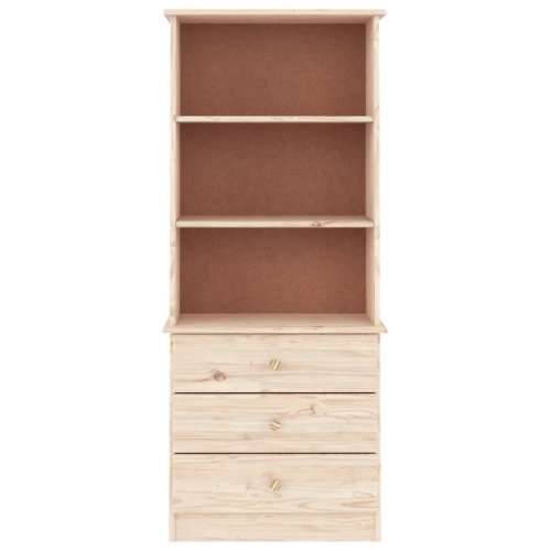 Regal za knjige s ladicama ALTA 60x35x142 cm masivna borovina - Prirodna 1 Cijena