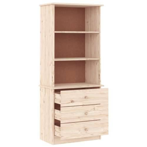 Regal za knjige s ladicama ALTA 60x35x142 cm masivna borovina - Prirodna 1 Cijena