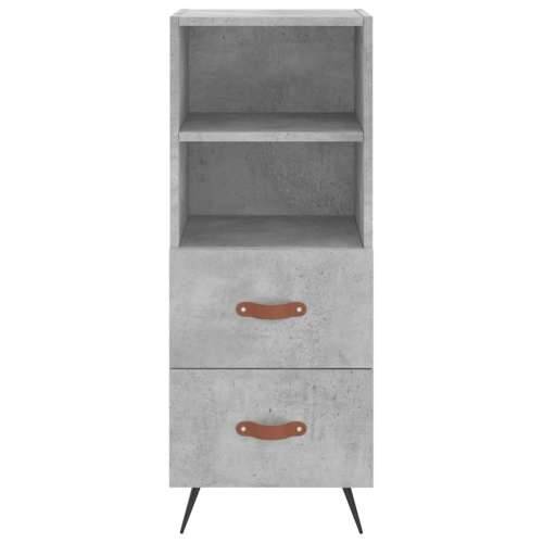 Visoka komoda siva betona 34,5x34x180 cm od konstruiranog drva - Beton siva 1 2 ladice 2 police Cijena