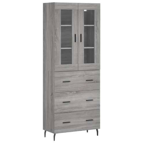 Visoka komoda siva sonome 69,5x34x180 cm od konstruiranog drva - Sivi hrast sonoma 1 3 ladice Cijena
