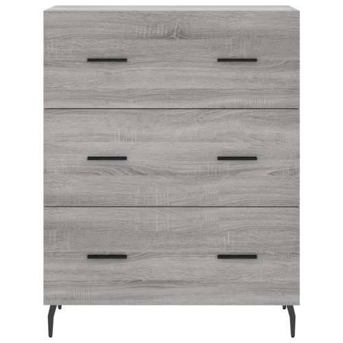 Visoka komoda siva sonome 69,5x34x180 cm od konstruiranog drva - Sivi hrast sonoma 1 3 ladice Cijena
