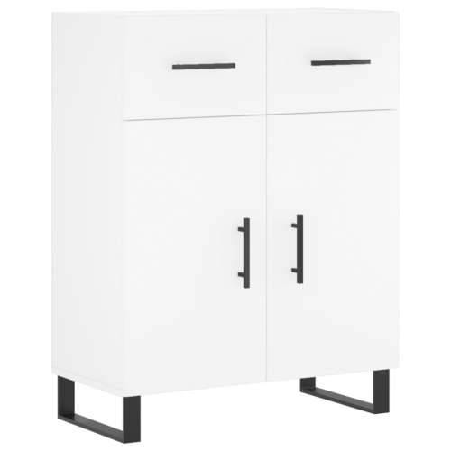 Visoka komoda bijela 69,5x34x180 cm konstruirano drvo - Bijela 1 2 vrata 2 ladice Cijena