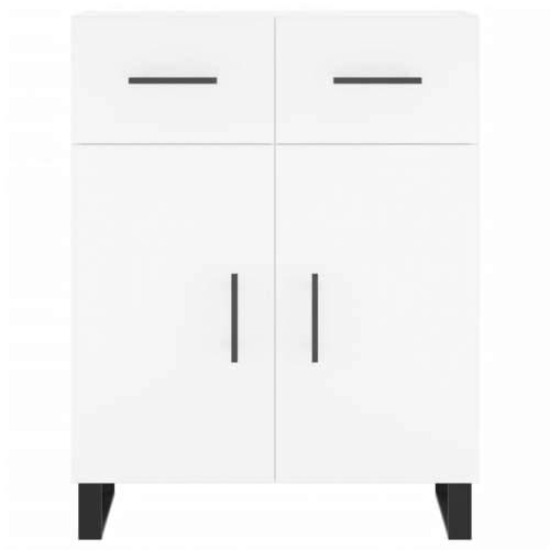 Visoka komoda bijela 69,5x34x180 cm konstruirano drvo - Bijela 1 2 vrata 2 ladice Cijena