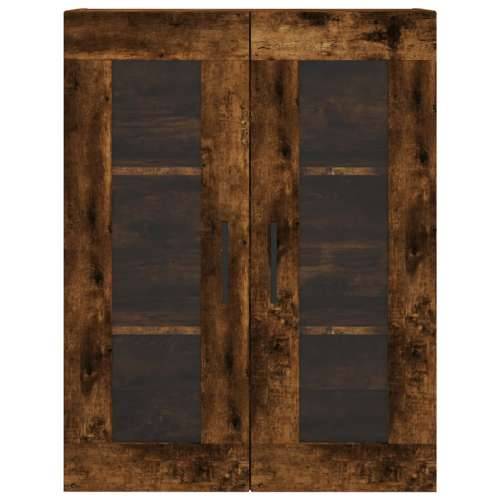 Visoka komoda dimljeni hrast 69,5x34x180 cm konstruiranog drva - Dimljeni hrast 1 2 vrata 2 ladice Cijena