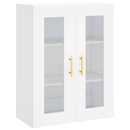 Visoka komoda bijela 69,5x34x180 cm konstruirano drvo Bijela 1 1 staklena vrata 3 ladice Cijena