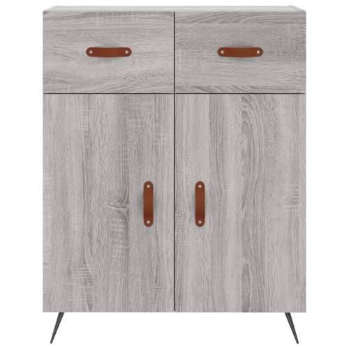 Visoka komoda siva sonome 69,5x34x180 cm od konstruiranog drva - Sivi hrast sonoma 1 2 vrata 2 ladice Cijena