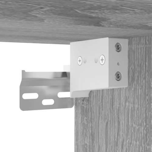 Visoka komoda siva sonome 69,5x34x180 cm od konstruiranog drva - Sivi hrast sonoma 1 2 vrata 2 ladice Cijena
