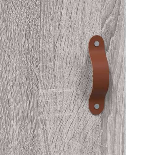 Visoka komoda siva sonome 69,5x34x180 cm od konstruiranog drva - Sivi hrast sonoma 1 2 vrata 2 ladice Cijena