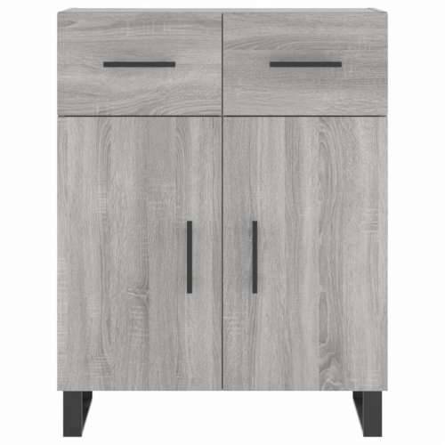 Visoka komoda siva sonome 69,5x34x180 cm od konstruiranog drva - Sivi hrast sonoma 1 2 vrata 2 ladice Cijena
