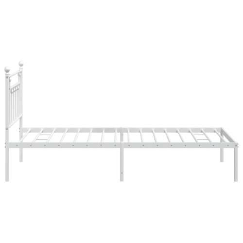 Metalni okvir za krevet s uzglavljem bijeli 107x203 cm - Bijela 107 x 203 cm s uzglavljem Cijena