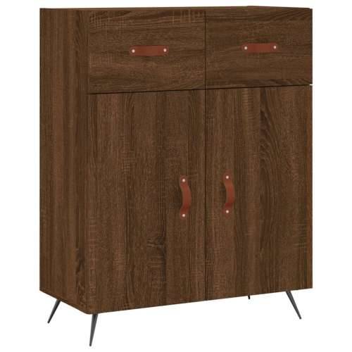 Visoka komoda boja hrasta 69,5x34x180 cm od konstruiranog drva - Smeđi hrast 1 2 vrata 2 ladice Cijena