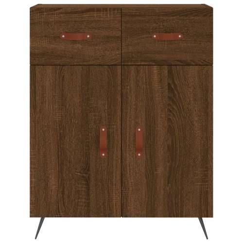 Visoka komoda boja hrasta 69,5x34x180 cm od konstruiranog drva - Smeđi hrast 1 2 vrata 2 ladice Cijena
