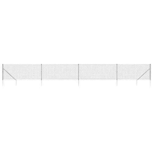 Žičana ograda sa šiljastim držačima srebrna 0,8 x 10 m Cijena