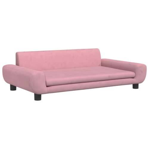 Krevet za pse ružičasti 100 x 54 x 33 cm baršunasti Cijena