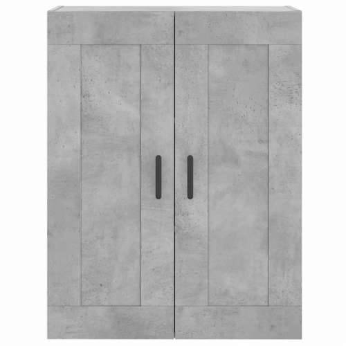 Visoka komoda siva betona 69,5x34x180 cm od konstruiranog drva - Beton siva 1 1 drvena vrata 3 ladice Cijena