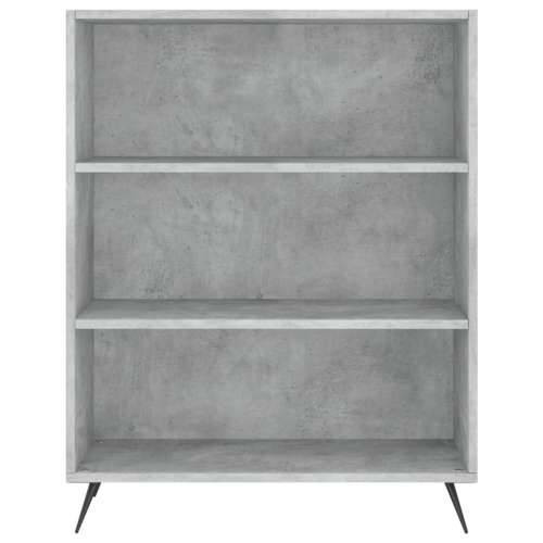 Visoka komoda siva betona 69,5x34x180 cm od konstruiranog drva - Beton siva 1 3 police Cijena