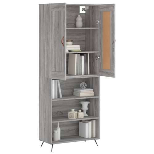 Visoka komoda siva sonome 69,5x34x180 cm od konstruiranog drva - Sivi hrast sonoma 1 3 police Cijena