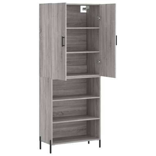 Visoka komoda siva sonome 69,5x34x180 cm od konstruiranog drva - Sivi hrast sonoma 1 3 police Cijena