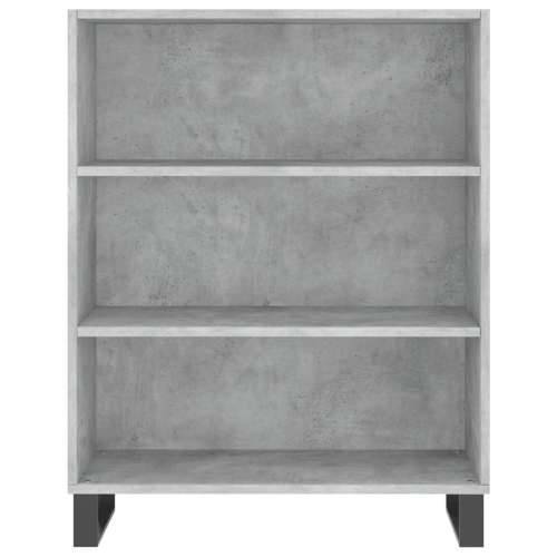 Visoka komoda siva betona 69,5x34x180 cm od konstruiranog drva - Beton siva 1 3 police Cijena