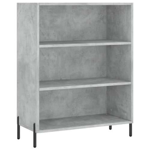 Visoka komoda siva betona 69,5x34x180 cm od konstruiranog drva - Beton siva 1 3 police Cijena