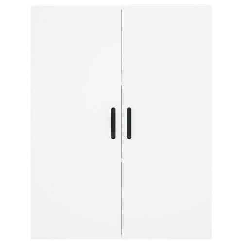 Visoka komoda bijela 69,5x34x180 cm konstruirano drvo - Bijela 1 3 police Cijena