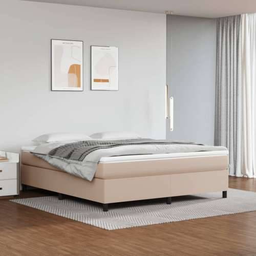 Krevet s oprugama i madrac cappuccino 160x200cm od umjetne kože - Boja cappuccina 160 x 200 cm 35 cm Cijena