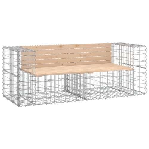 Vrtna klupa s gabionskim dizajnom 184x71x65,5 cm od borovine Prirodna boja bora 1 Cijena