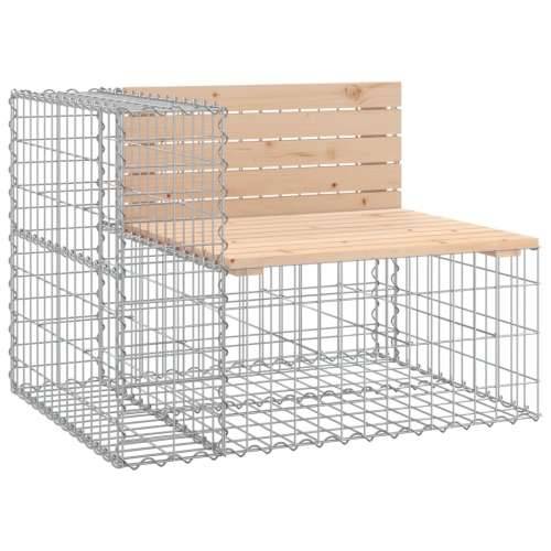 Vrtna klupa s gabionskim dizajnom 184x71x65,5 cm od borovine - Prirodna boja bora 1 Cijena