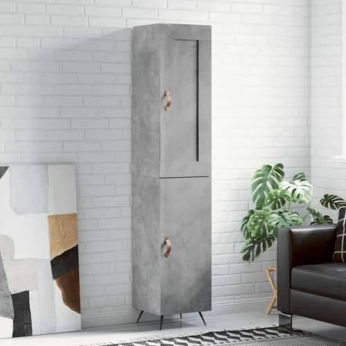 Visoka komoda siva betona 34,5x34x180 cm od konstruiranog drva - Beton siva 1 1 vrata Cijena